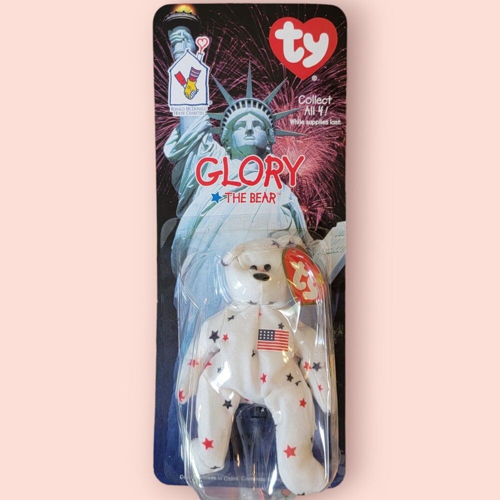 McDonalds International Rare 1997 1993 Retired Glory The Bear Beanie Baby